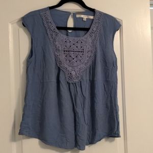 Max Studio blue sleeveless top